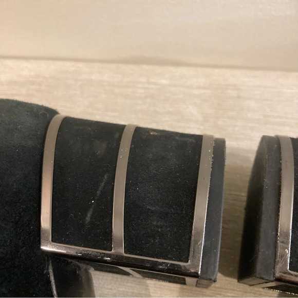 STEVE MADDEN  Sz 9.5 Bennet Suede Pointy Toe Cage Heel Ankle Booties - Picture 6 of 12